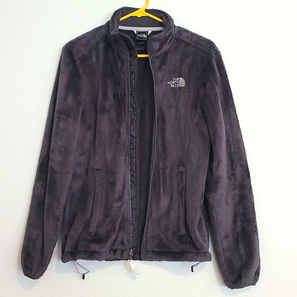 The North Face, Charcoal Gray Faux Fur Jacket, Size M.